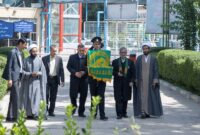 دانشگاه فرهنگیان یزد میزبان پرچم متبرک حرم رضوی شد