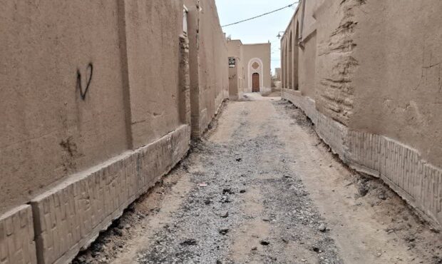 آغاز کف‌سازی و بدنه‌سازی معبر بقعه شیخ احمد در محله فهادان