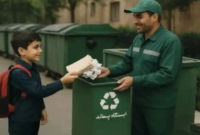 مهر بازیافت/ زباله خشک تحویل دهید، نوشت‌افزار دریافت کنید