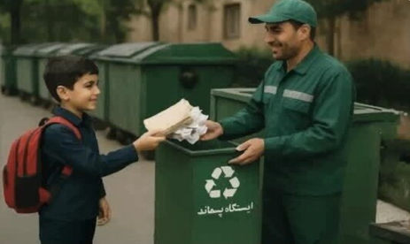 مهر بازیافت/ زباله خشک تحویل دهید، نوشت‌افزار دریافت کنید